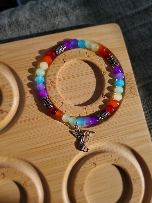 Hummingbird - Rainbow / Chakra Bracelet