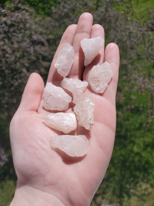 Raw Rose & Clear Quartz Bundle
