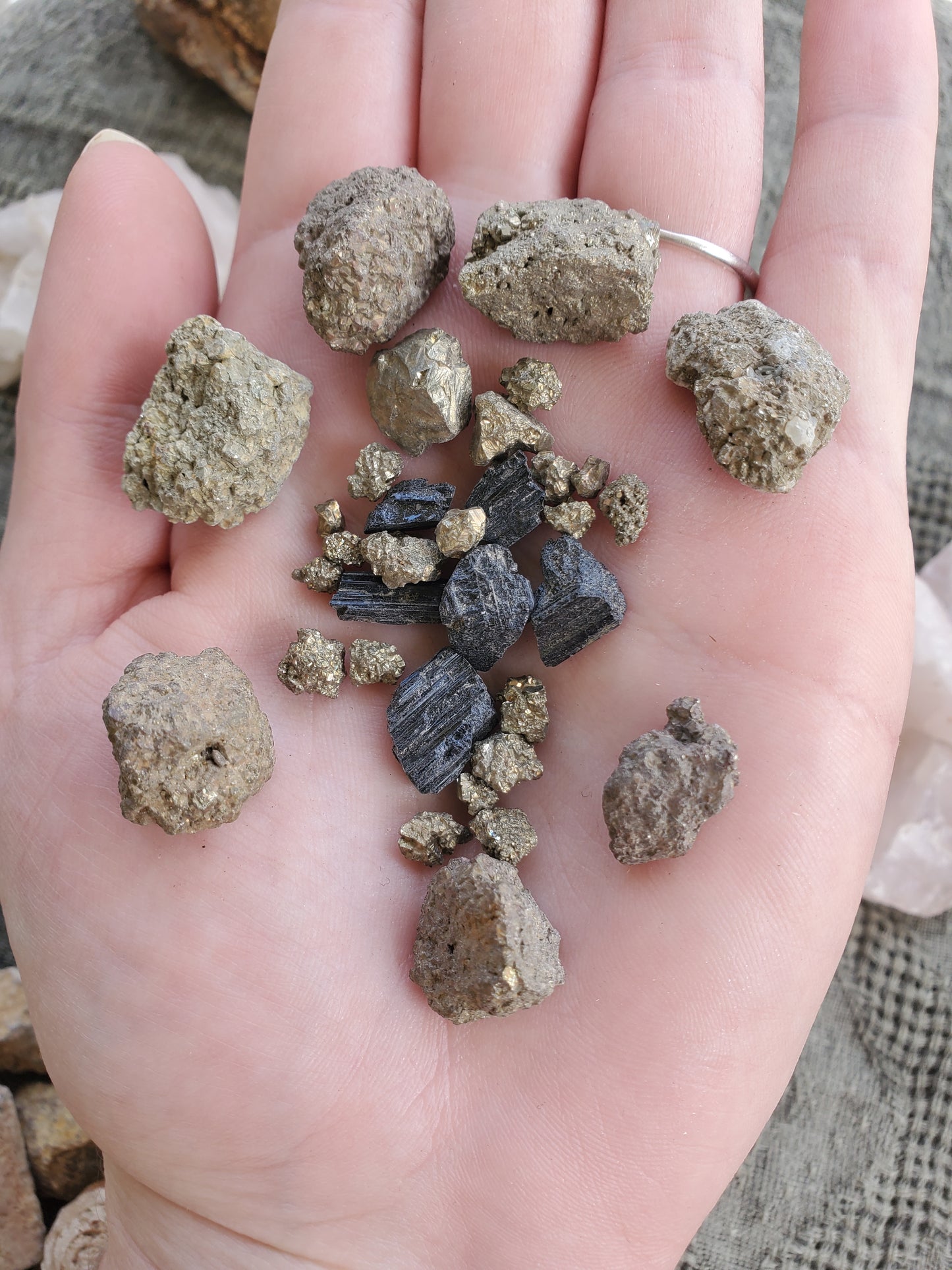 Grounded - Raw Black Tourmaline & Pyrite Bundle