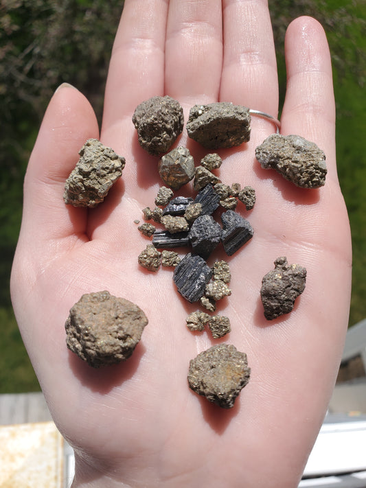 Grounded - Raw Black Tourmaline & Pyrite Bundle