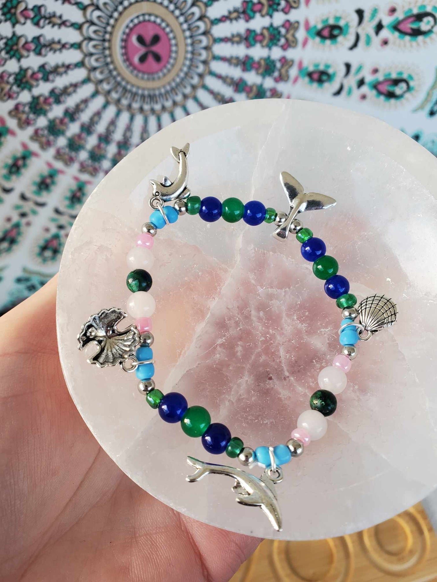 Dolphins & Shells Charm Bracelet