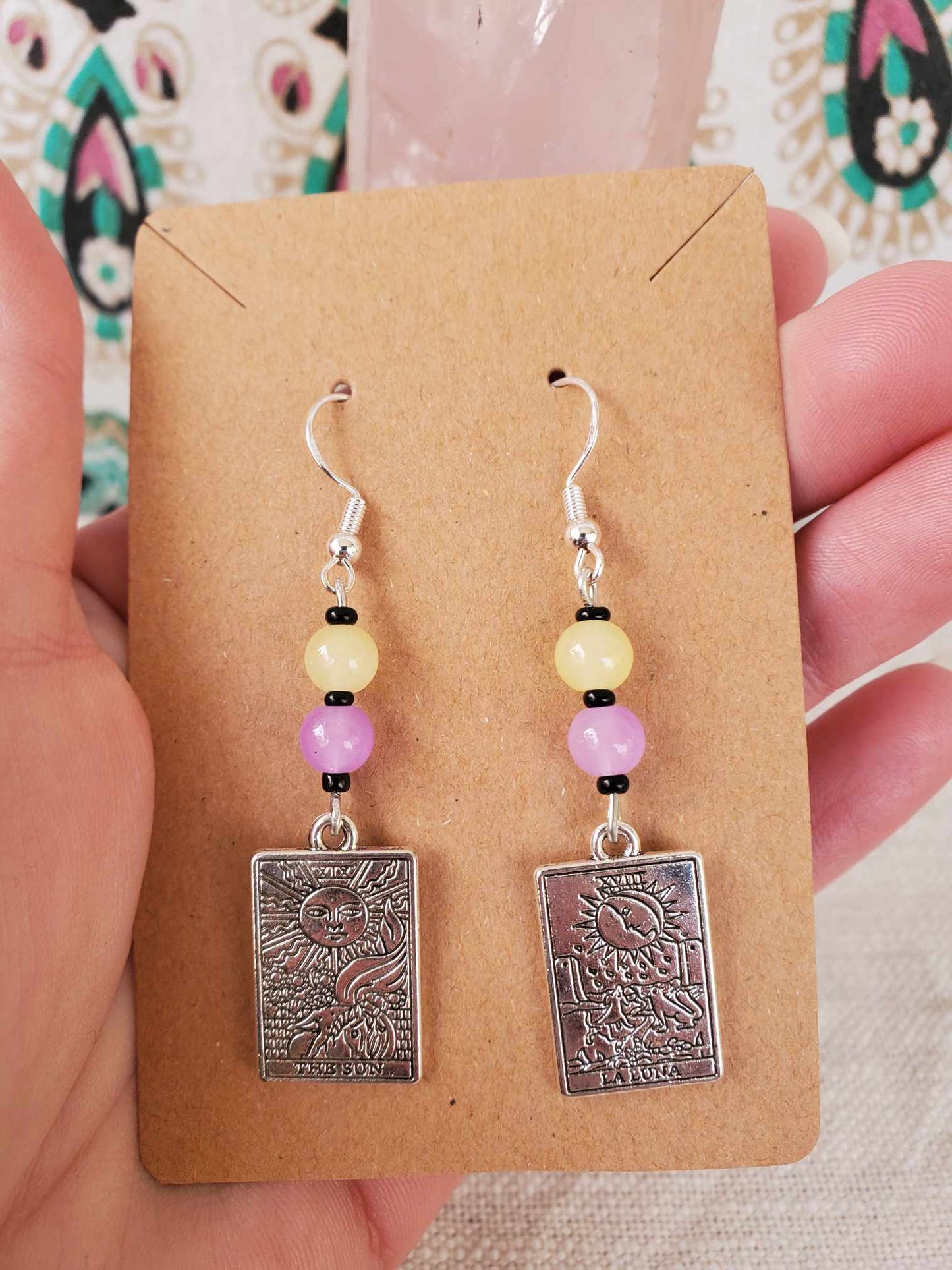 Earrings - Silver Sun & Moon Tarot