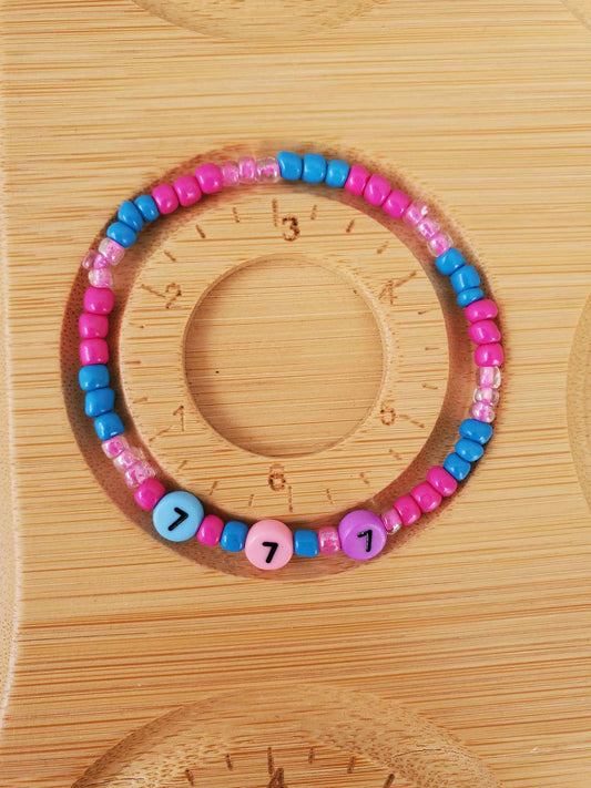 Angel Number 777 (Blue, Pink & Purple)