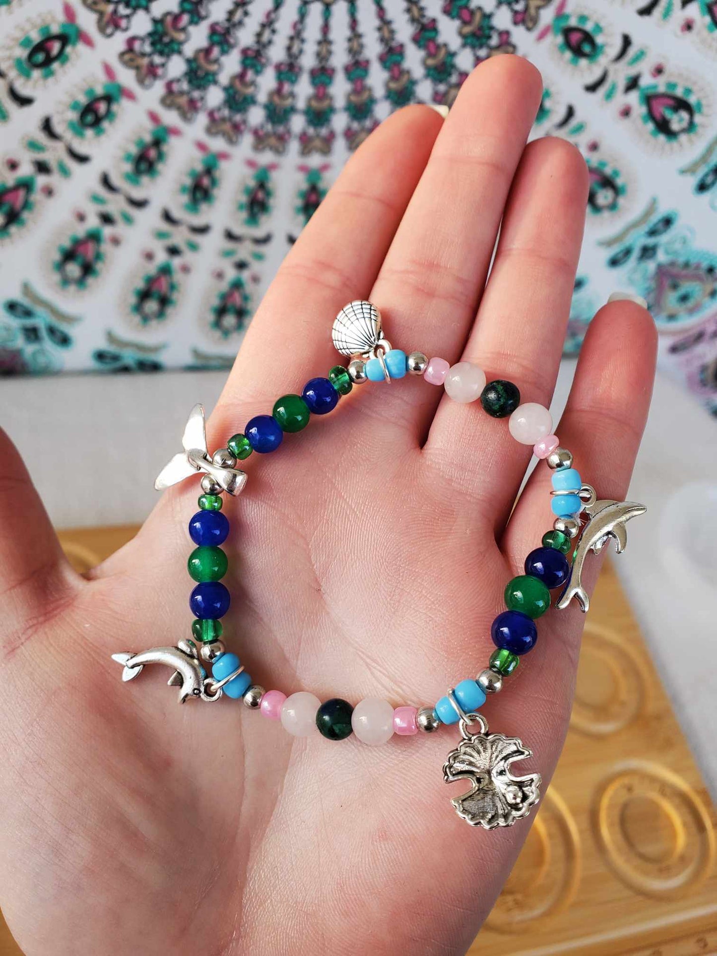 Dolphins & Shells Charm Bracelet