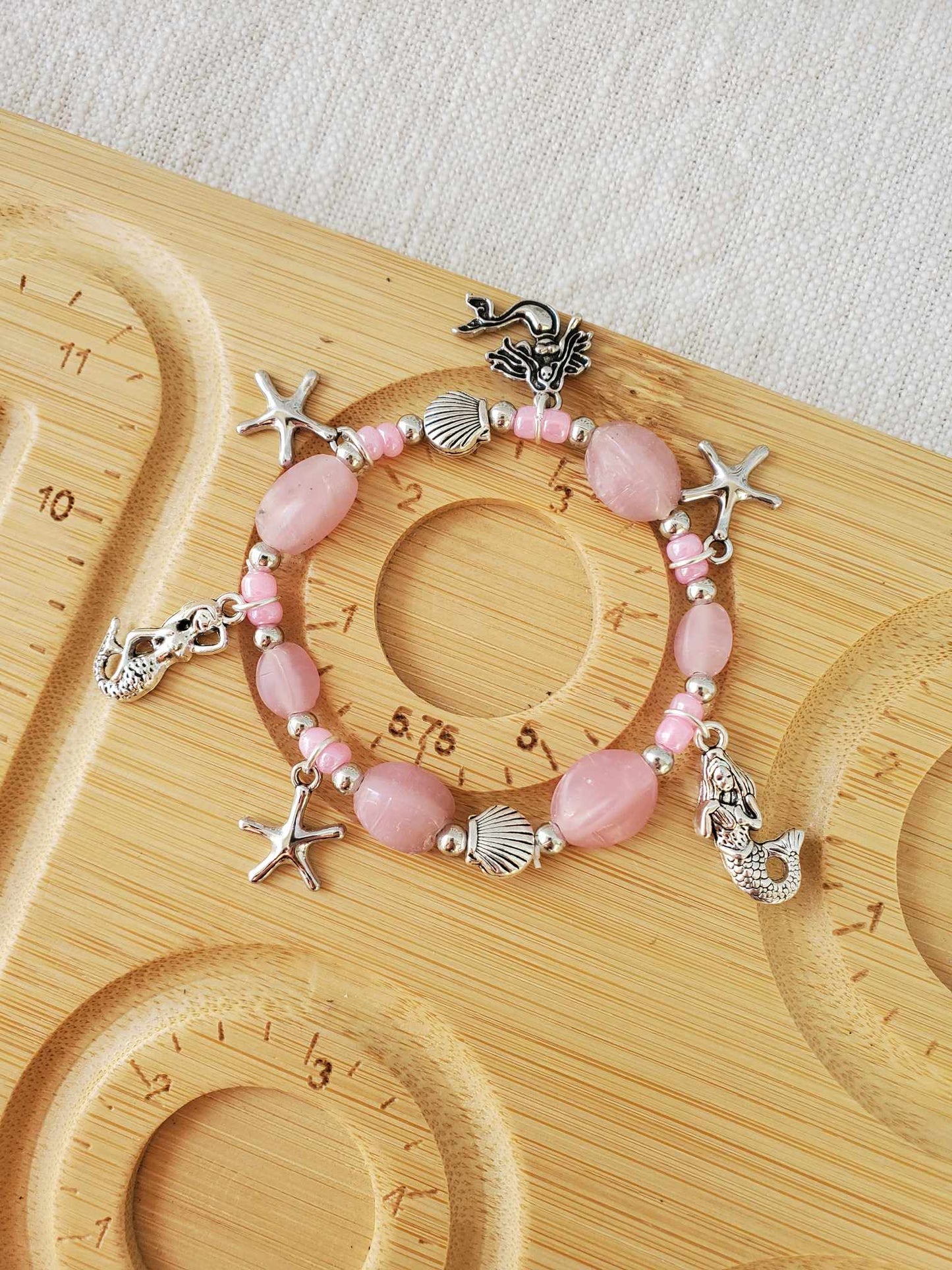 Pink Mermaid Charm Bracelet