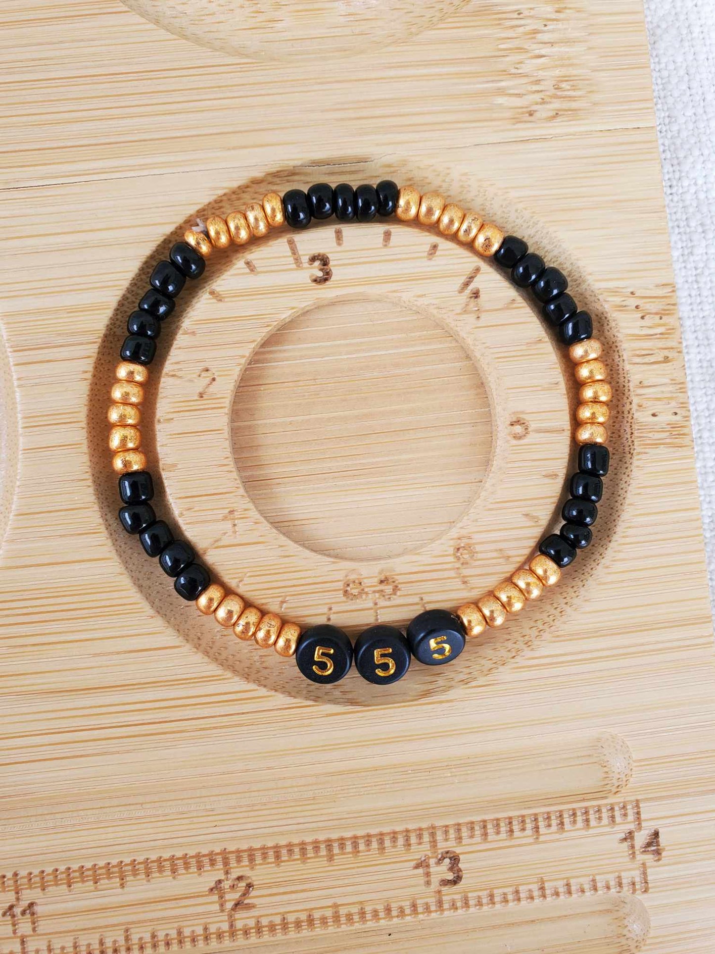 Angel Number 555 (Black & Gold)