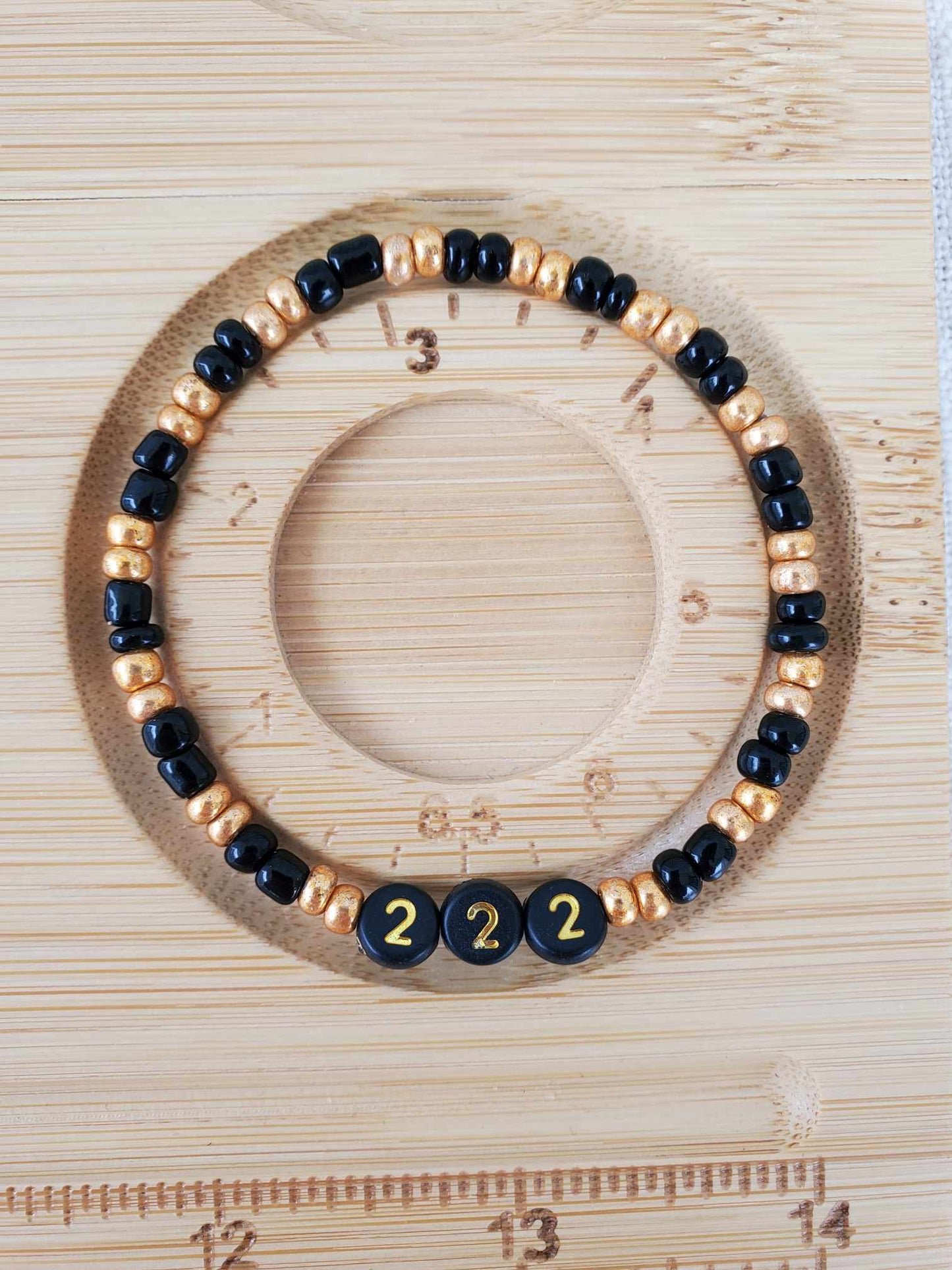 Angel Number 222 (Black & Gold)