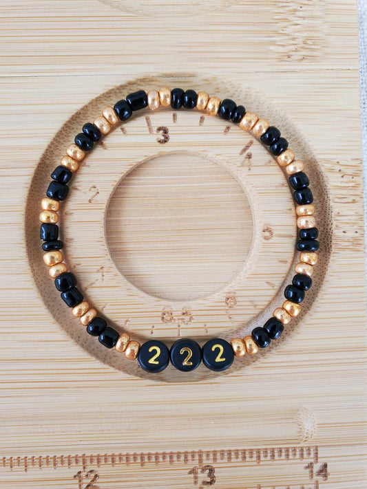 Angel Number 222 (Black & Gold)
