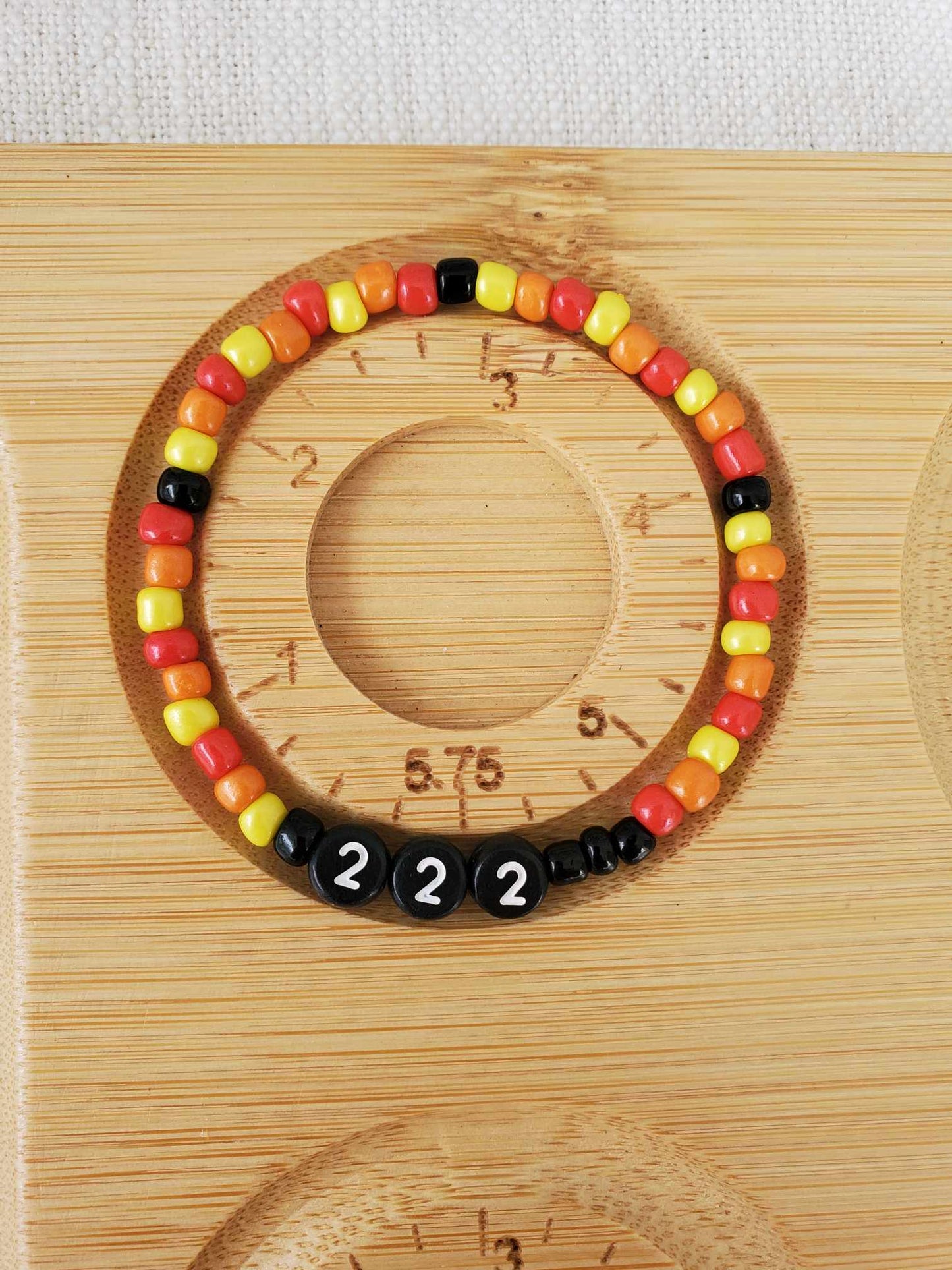 Angel Number 222 (Red, Orange, Yellow & Black) (No. 1)