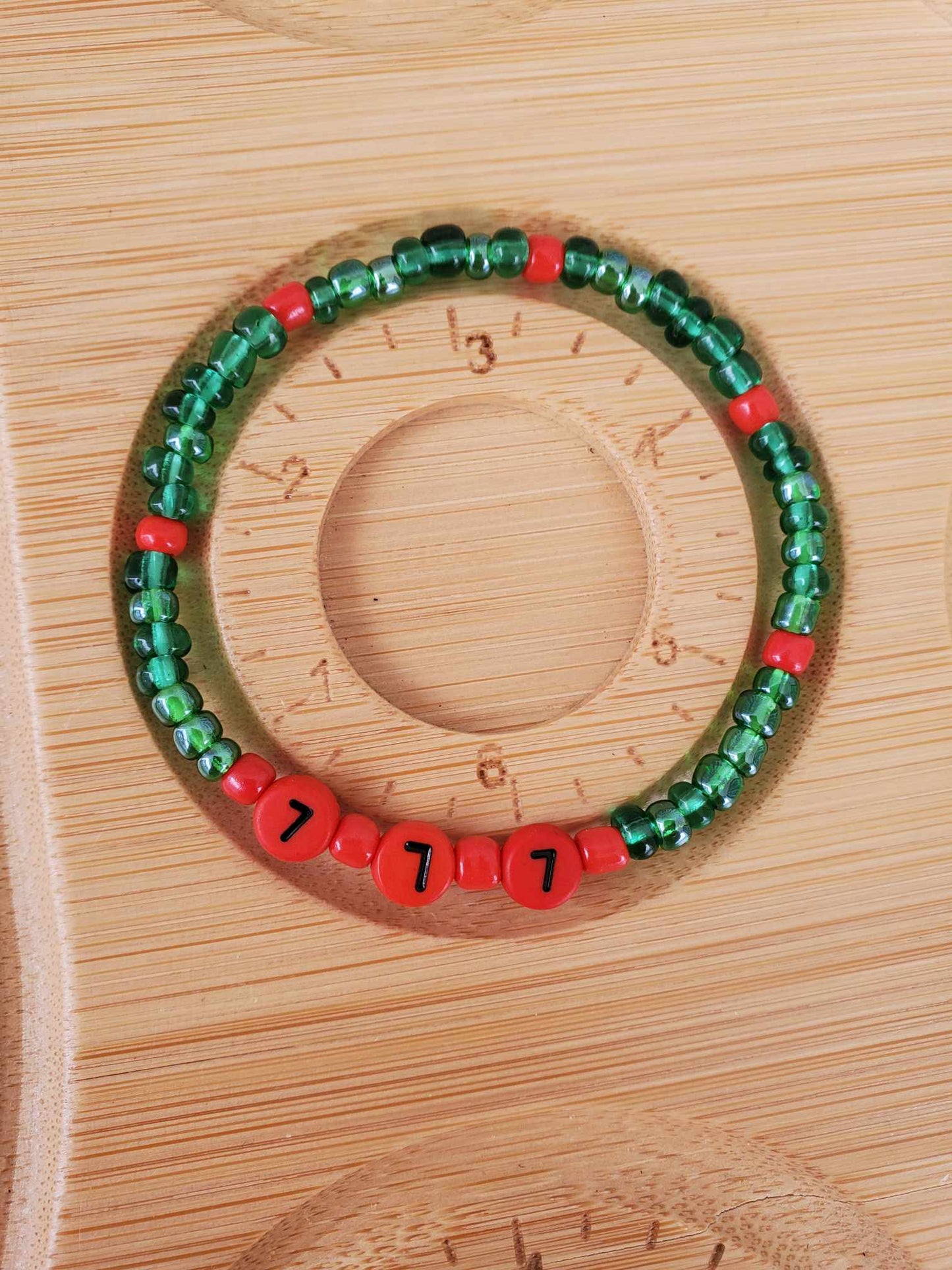 Angel Number 777 (Green & Red)