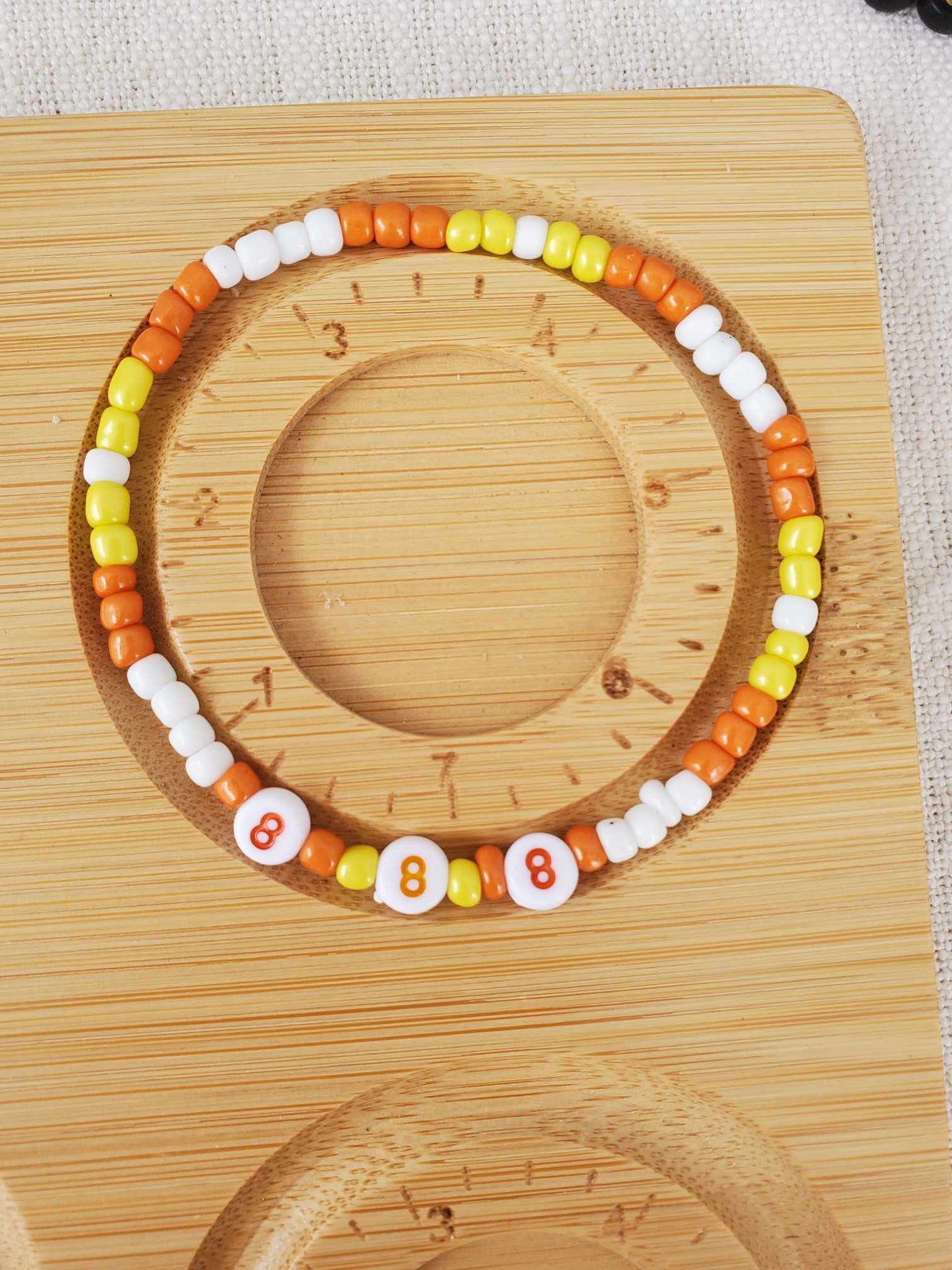 Angel Number 888 (White, Orange & Yellow)