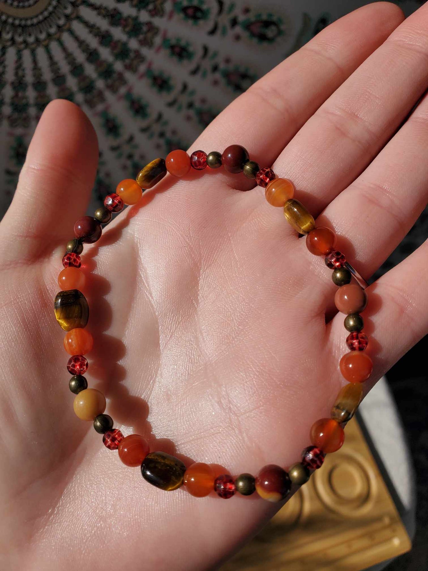 Carnelian, Garnet, Mookaite Jasper, & Tigers Eye