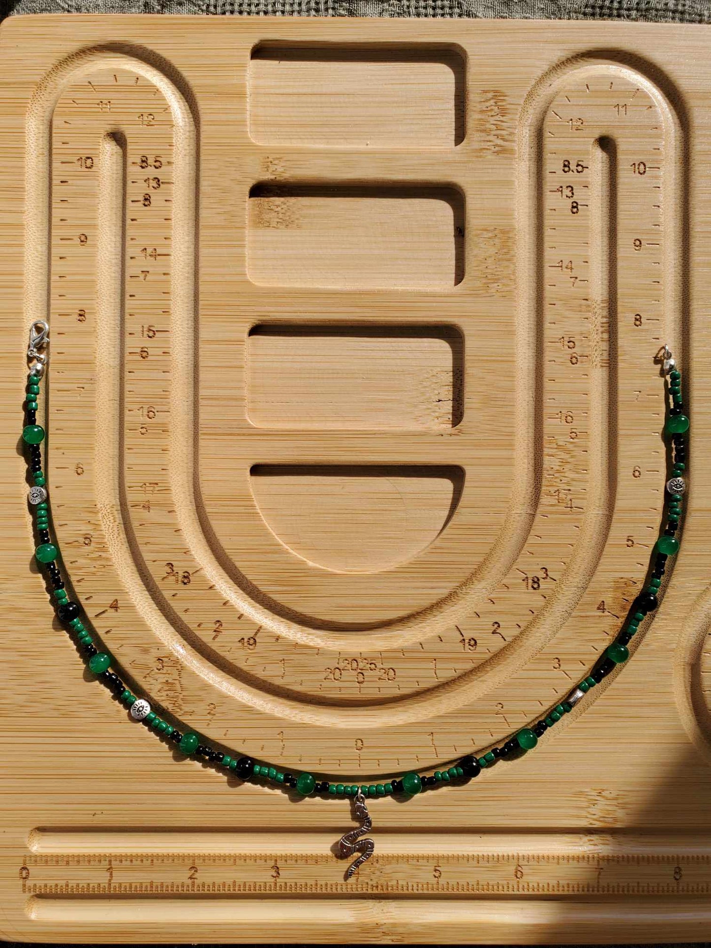 Evil Eye & Snake Necklace - "Dark Nature"