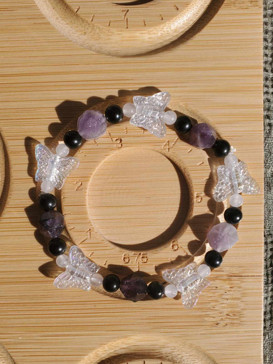 Butterflies w/ Amethyst, Obsidian, & Rose Quartz