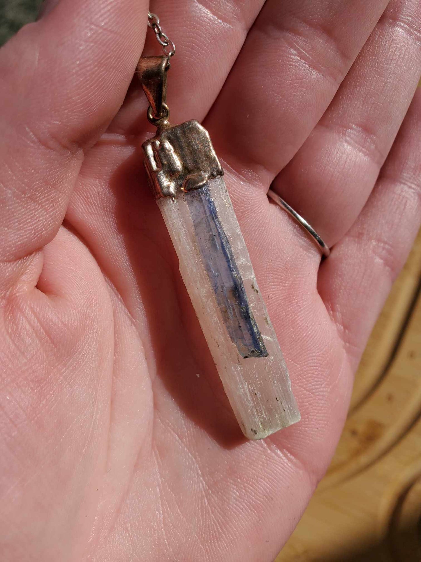 Kyanite & Selenite in Silver