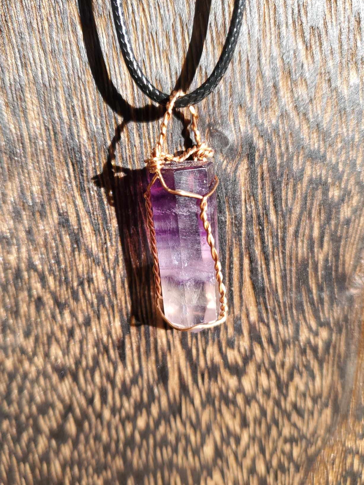 Fluorite (Purple) in Copper Wire