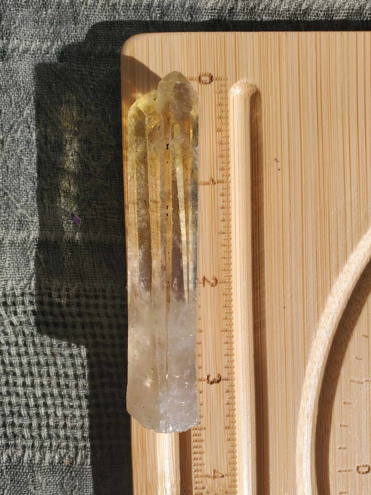 Natural Citrine Point, 3.5" - "Slender Twins"