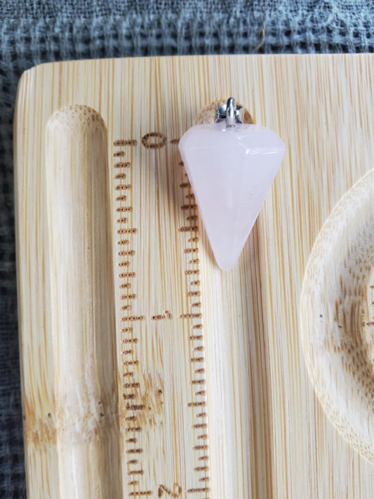 Rose Quartz Pendulum - Drilled Pendant