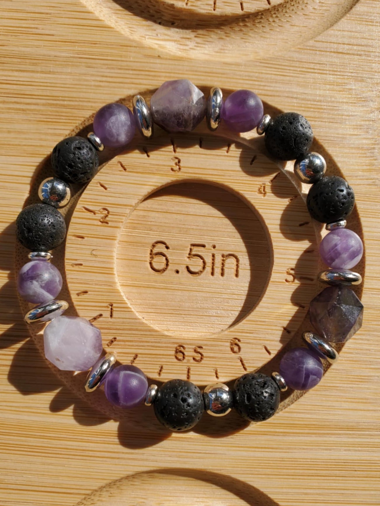Amethyst, Chevron Amethyst, and Lava Stone