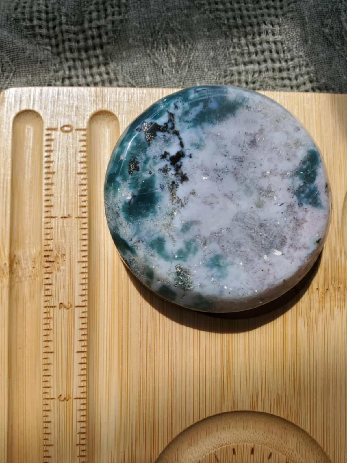 Moss Agate Shallow Bowl