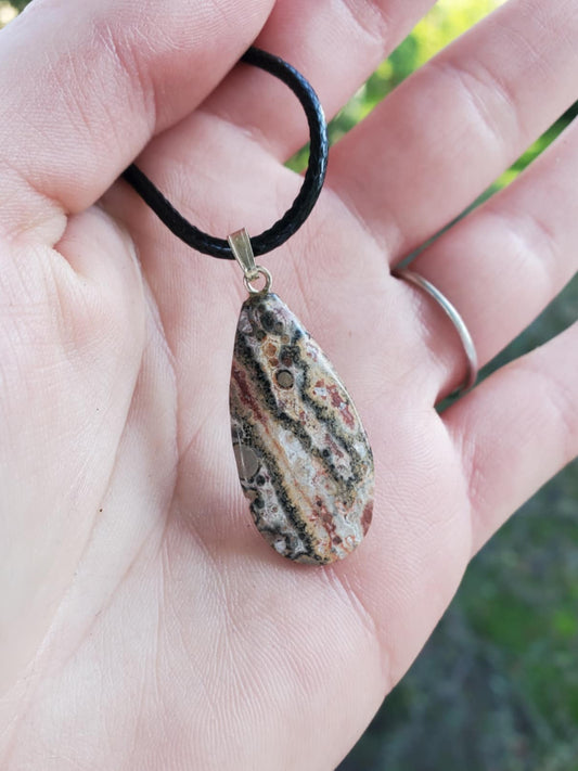 Leopard Skin Jasper - Drilled Pendant