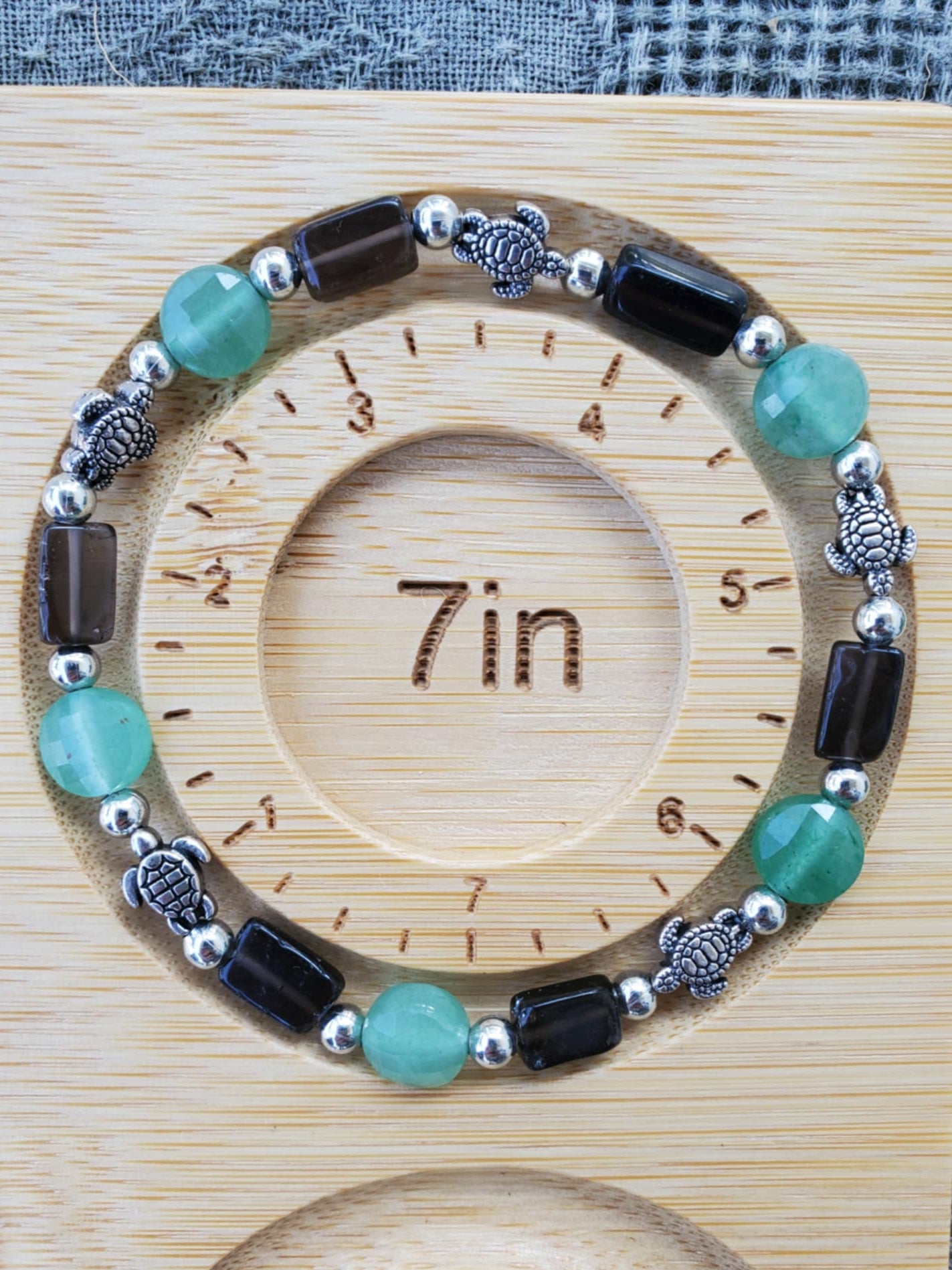 Aventurine & Smoky Quartz w/ Turtles