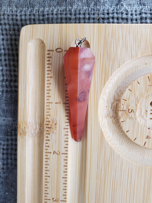 Carnelian Agate Pendulum - Drilled Pendant