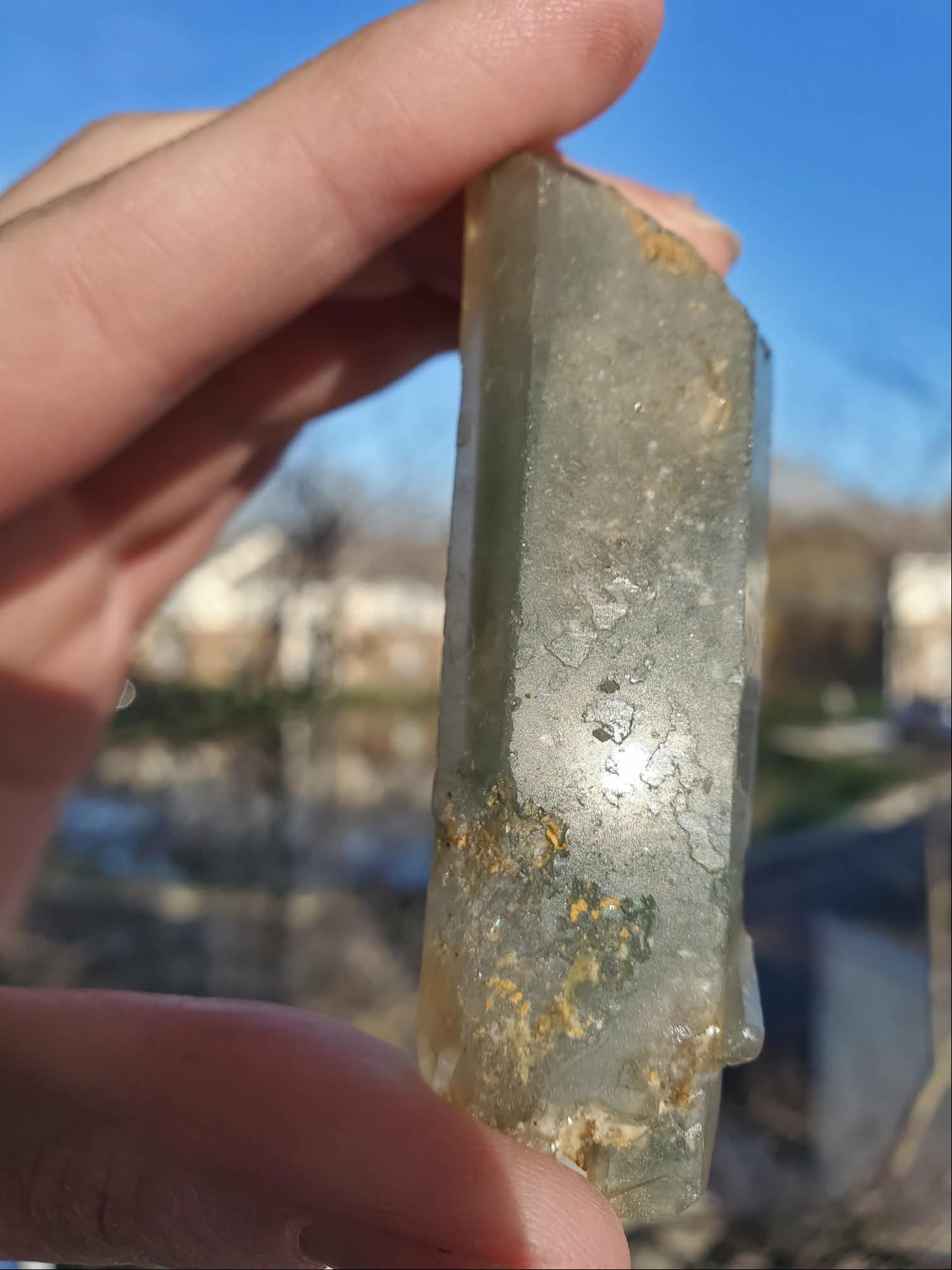 Quartz with Chlorite - Deep Green Slab