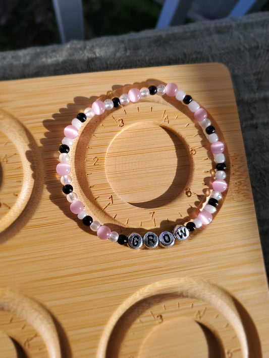 "GROW" - Pink & Pearl