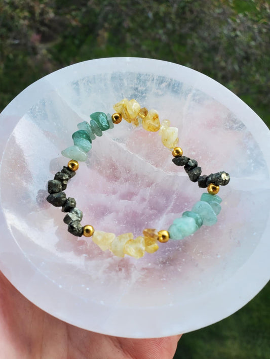 Aventurine, Citrine, & Pyrite