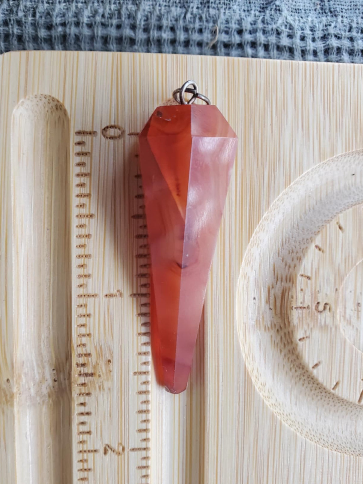 Carnelian Agate Pendulum - Drilled Pendant