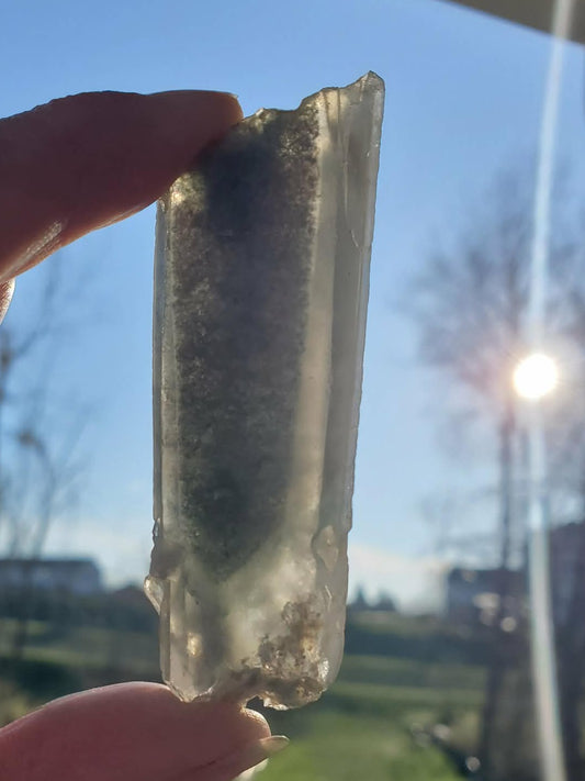Quartz with Chlorite - Deep Green Slab