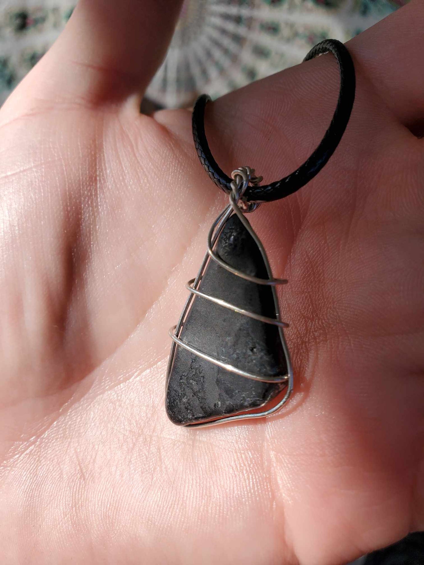 Shungite in Silver Wire