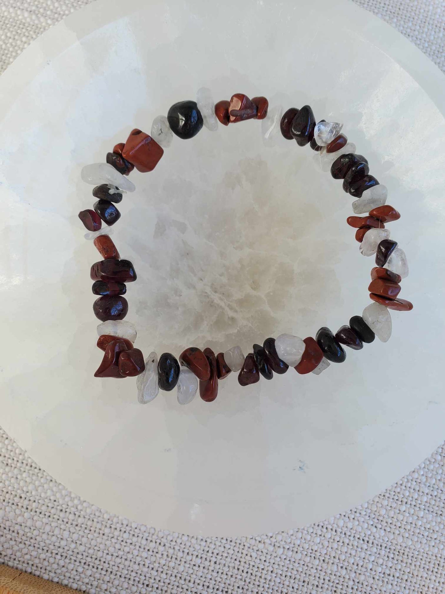 Red Jasper, Garnet and Clear Quartz