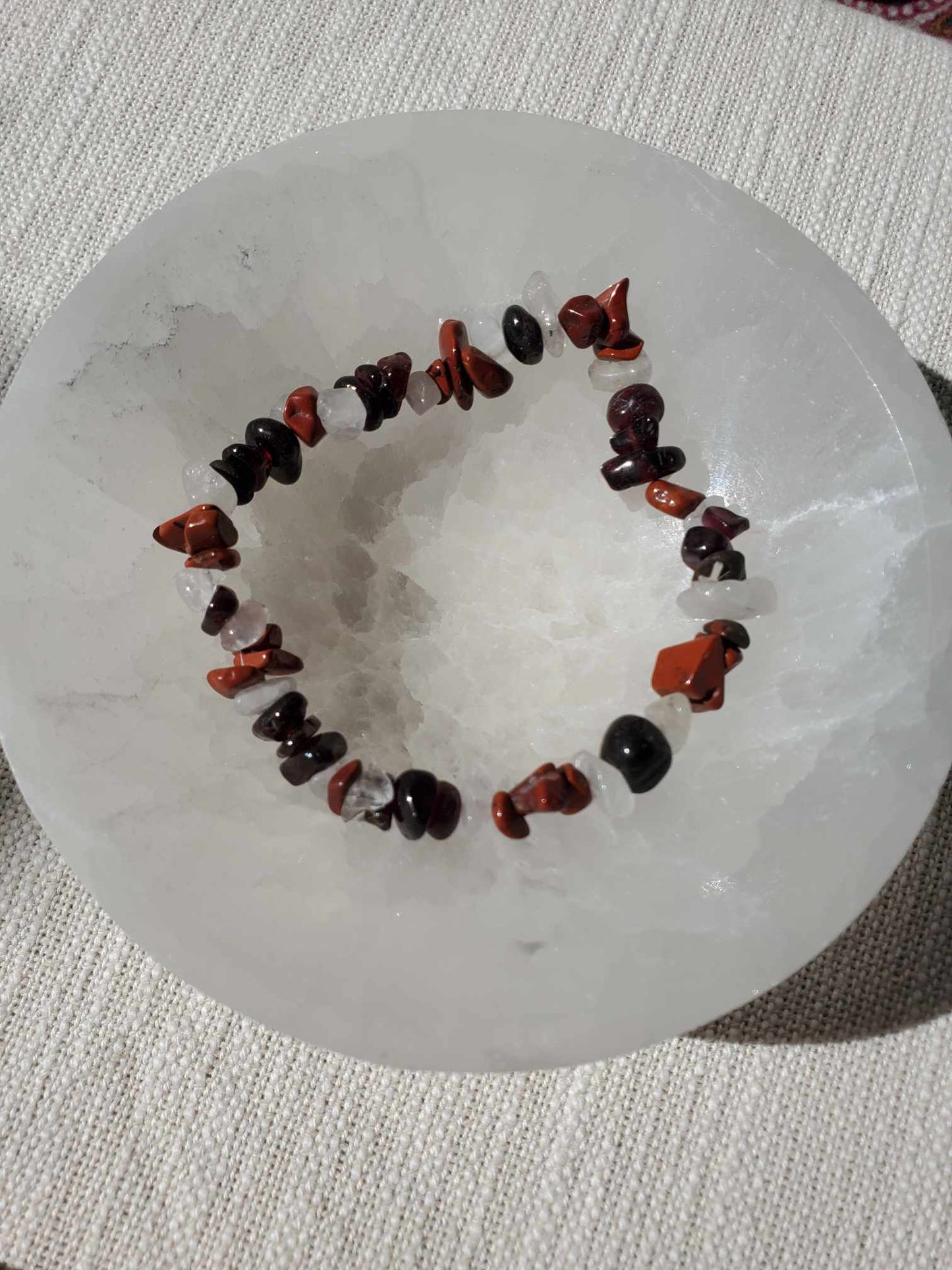 Red Jasper, Garnet and Clear Quartz