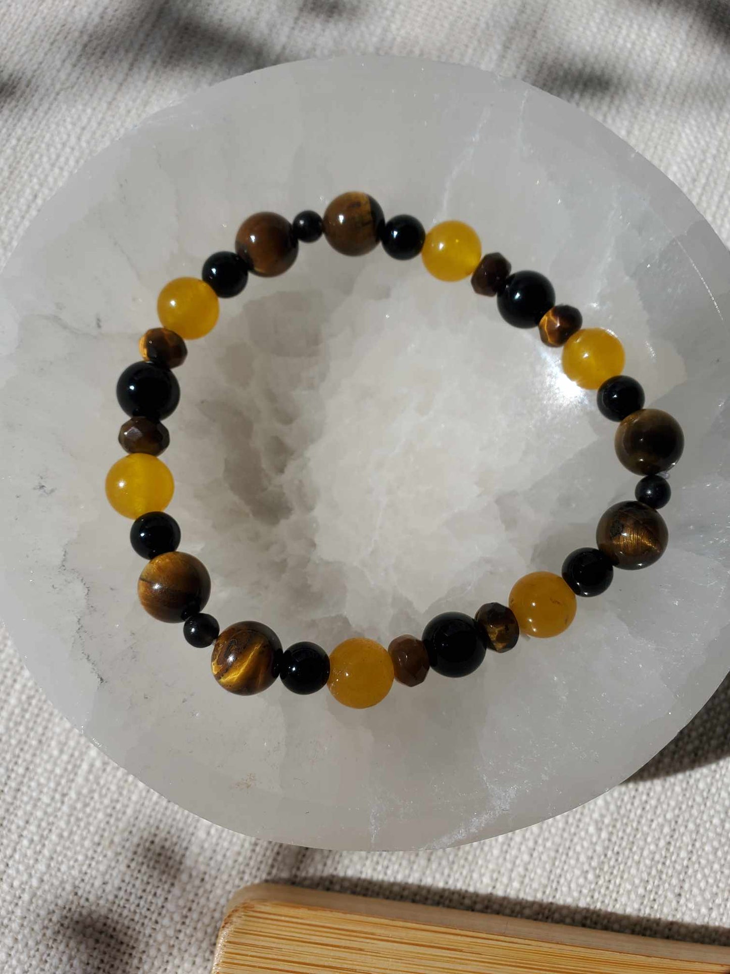 Tiger's Eye, Obsidian, and Jade