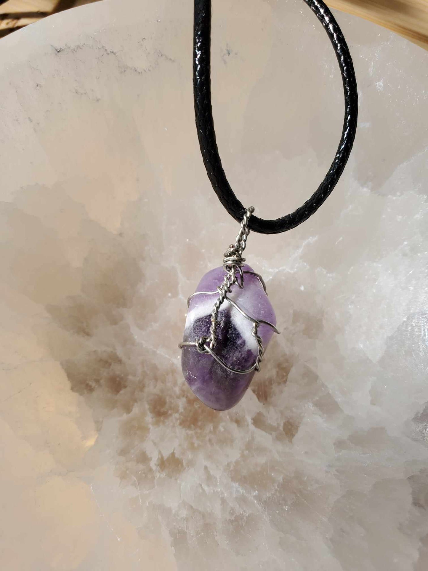 Amethyst in Silver Wire