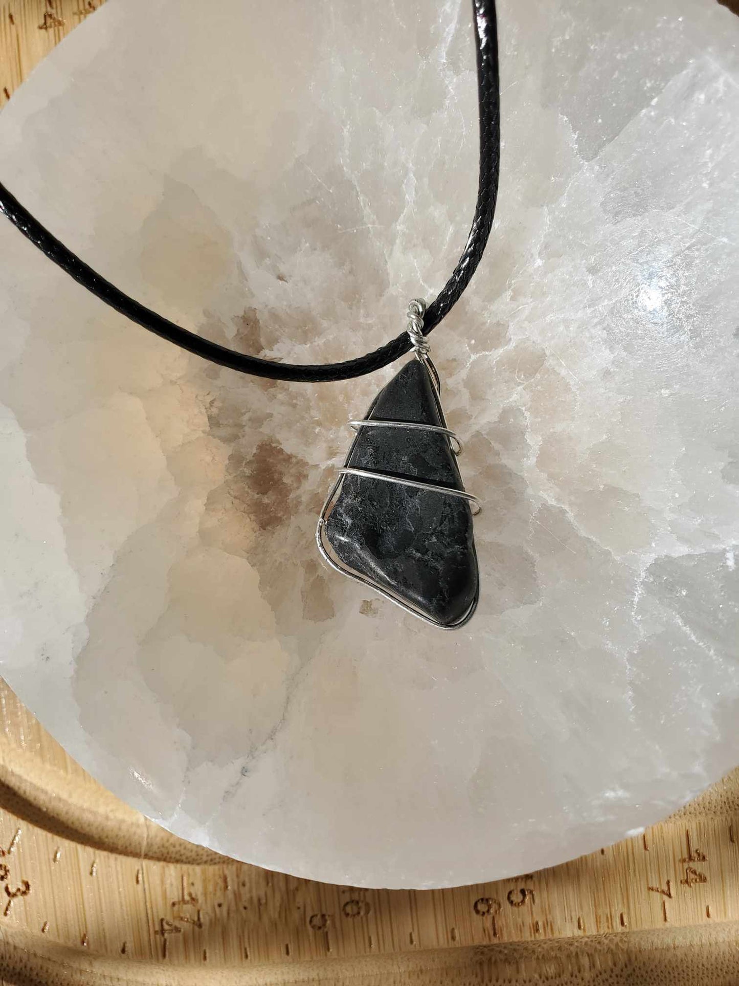 Shungite in Silver Wire