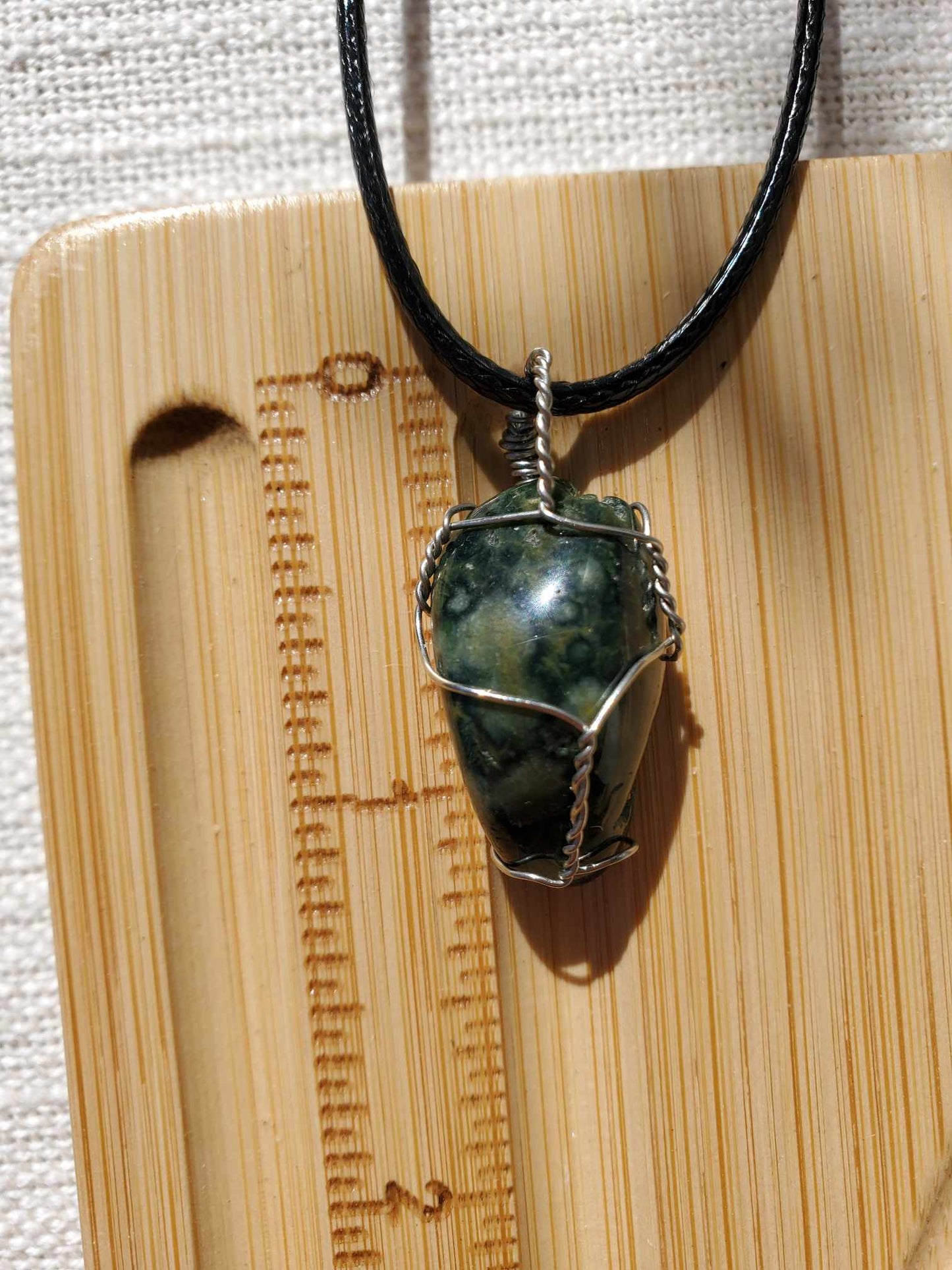 Kambaba Jasper in Silver Wire