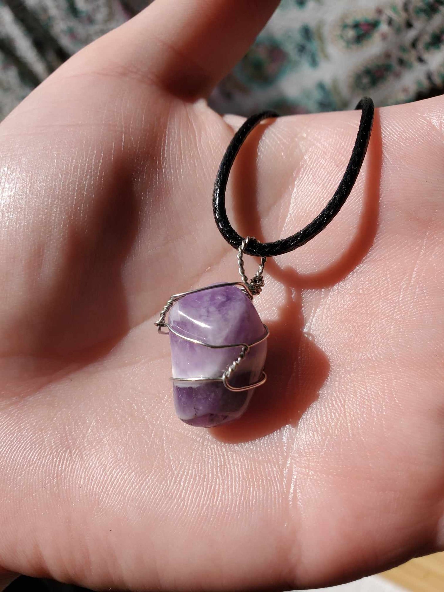 Amethyst in Silver Wire