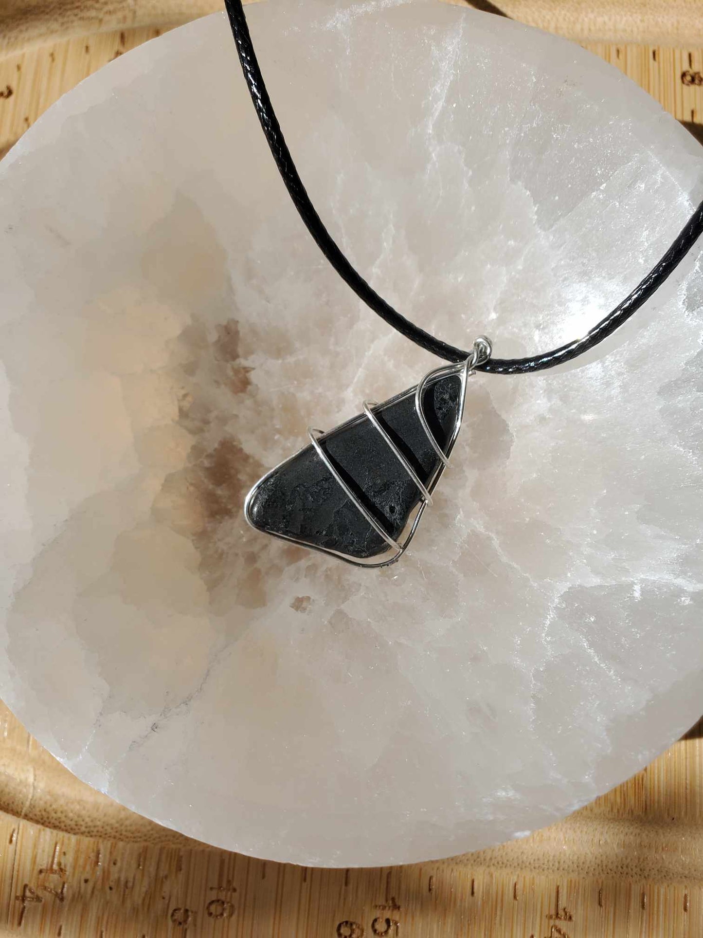 Shungite in Silver Wire