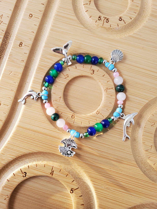 Dolphins & Shells Charm Bracelet