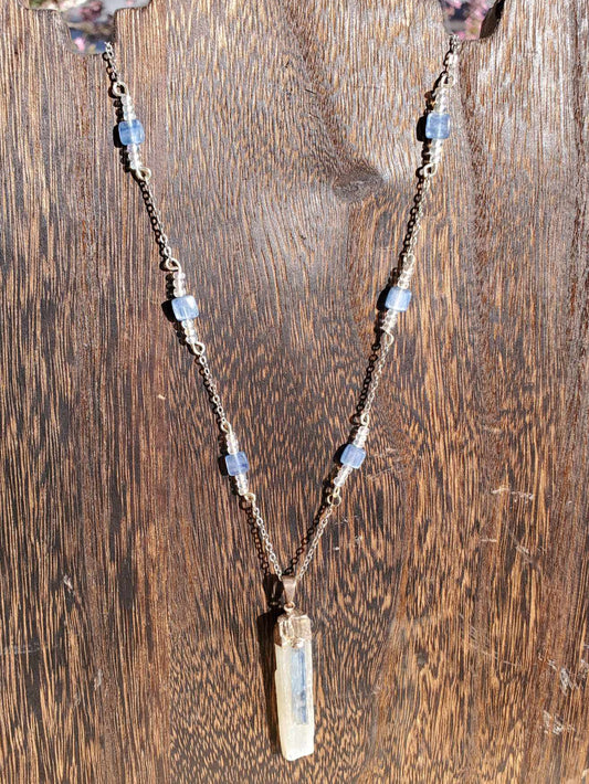 Kyanite & Selenite in Silver