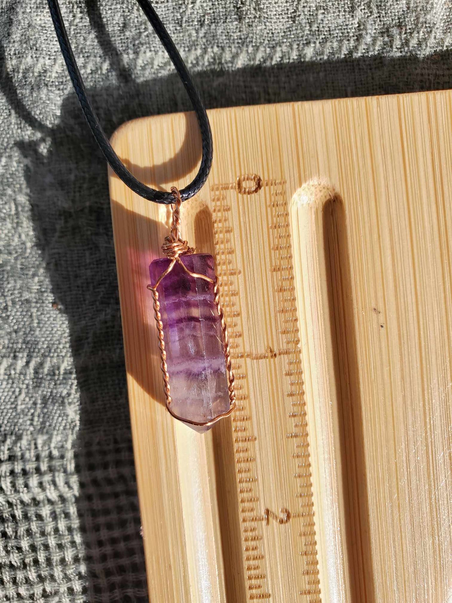 Fluorite (Purple) in Copper Wire