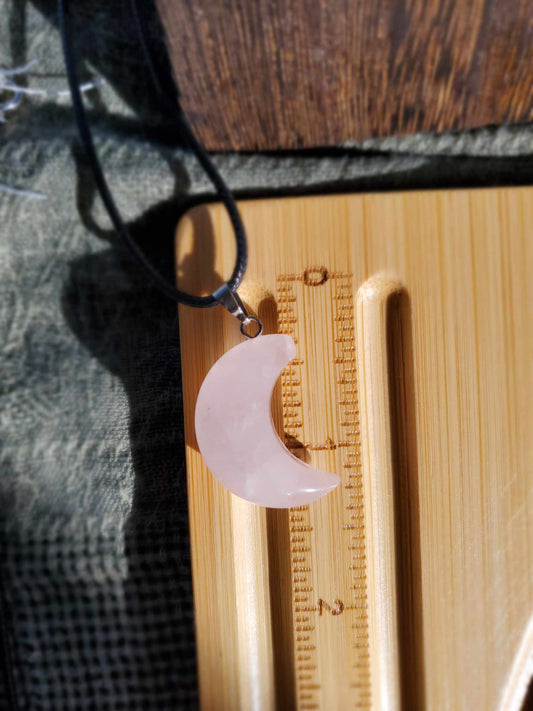 Rose Quartz Crescent Moon