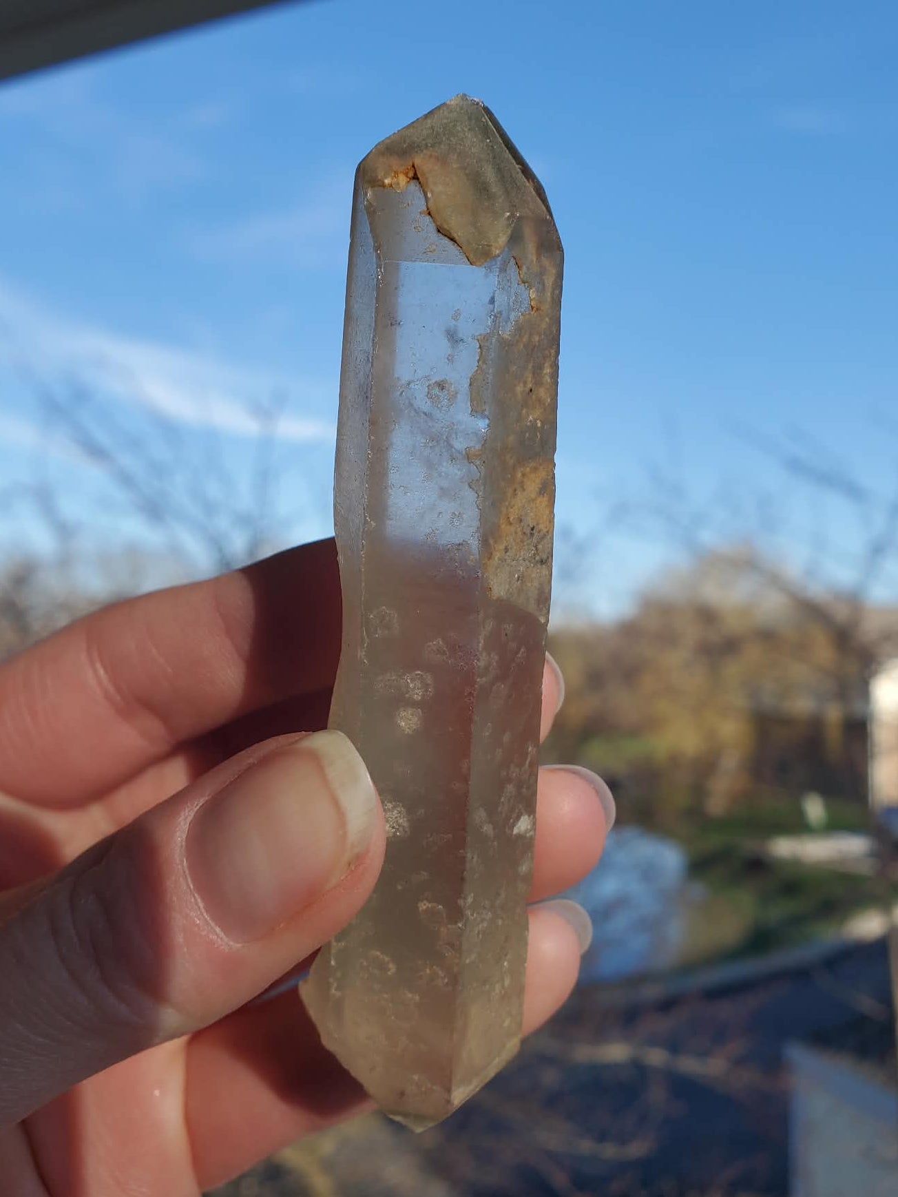Quartz with Chlorite - Double Terminated
